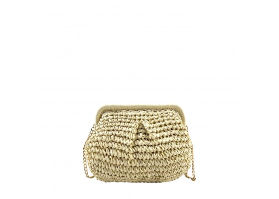 Bolso Clutch Rafia Paja